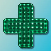 Croix pharmacie LED CURV 700x700 mm Double face