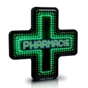 Croix de pharmacie - presto 80 Simple face texte Vert