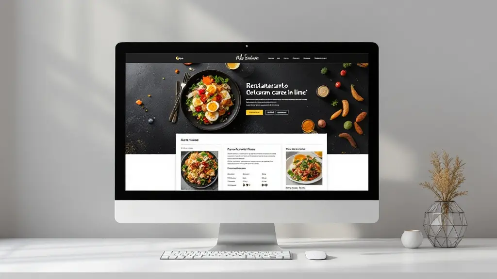 Site internet d'un restaurant proposant carte et réservation en ligne